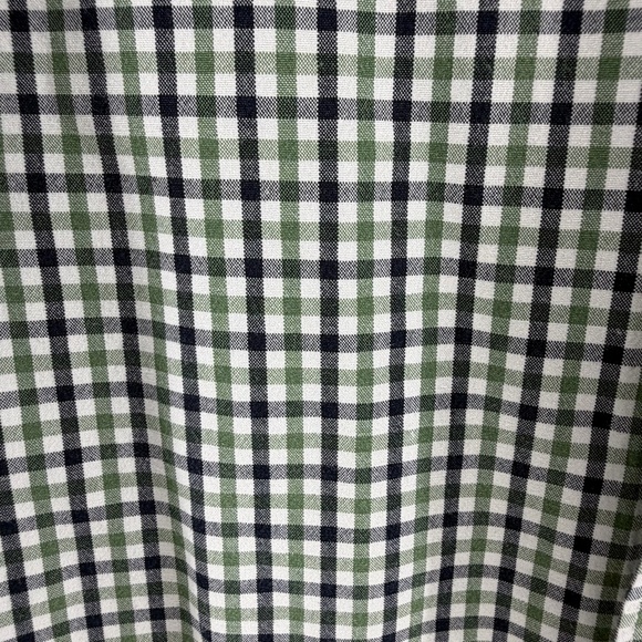 J CREW Secret Wash Classic Button Down Shirt Blue Green White Gingham Mens L - Picture 3 of 9